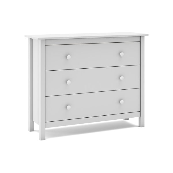 Bela nizka otroška komoda iz masivnega bora 100x80 cm Max – Marckeric-image-4