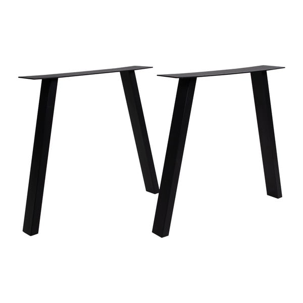 Črne jeklene noge za jedilno mizo House Nordic Nimes, dolžina 71 cm