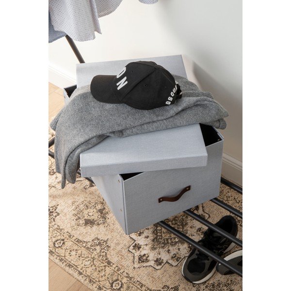 Kartonasta škatla za shranjevanje s pokrovom Tora – Bigso Box of Sweden-image-3
