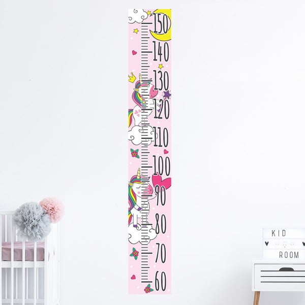 Otroška nalepka za merjenje višine za vrata/stenska 15x100 cm Unicorns – Ambiance-image-1