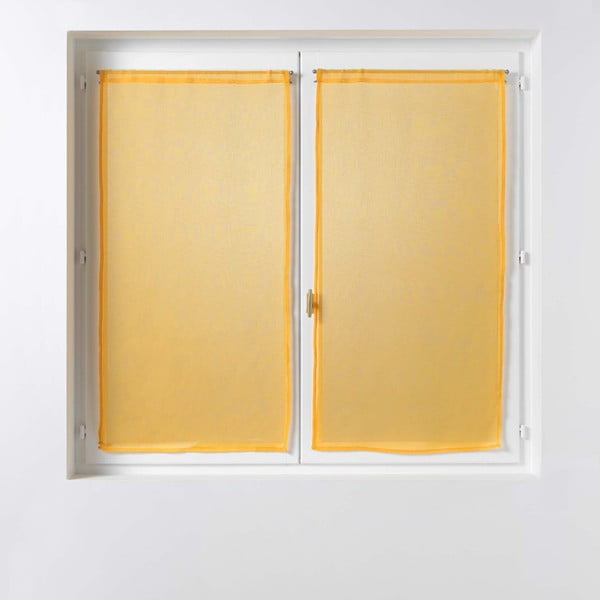 Rumene prosojne zavese iz tančice v kompletu 2 ks 60x120 cm Sandra – douceur d'intérieur