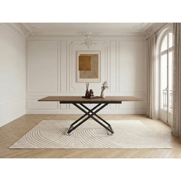Klubska mizica v naravni barvi 80x120 cm Diana – Bobochic Paris-image-1