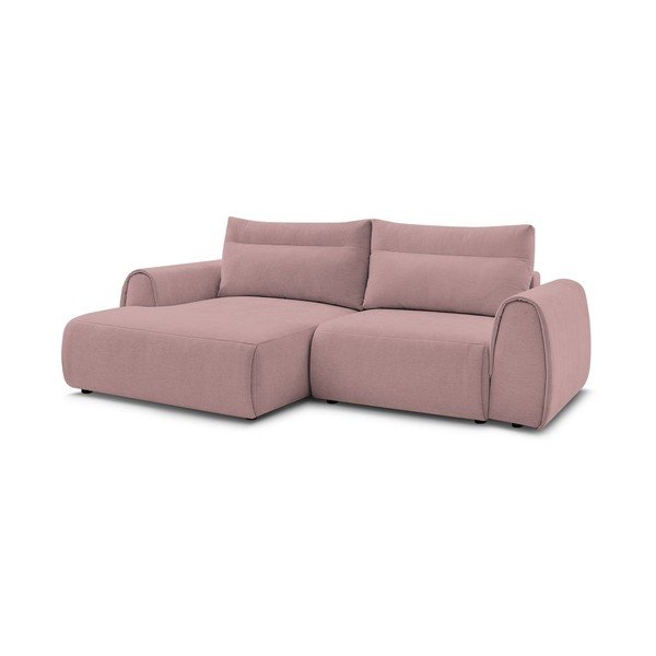 Svetlo rožnata kotna sedežna garnitura Aden – Bobochic Paris-image-3