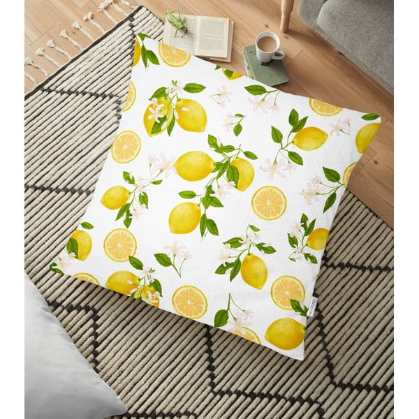 Prevleka za vzglavnik iz mešanice bombaža Minimalist Cushion Covers Lemons, 70 x 70 cm