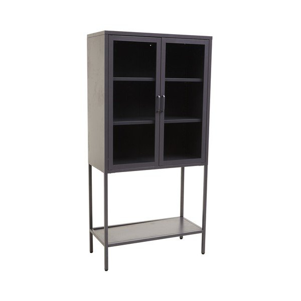 Siva jeklena vitrina 75x150x35 cm Acier – Premier Housewares