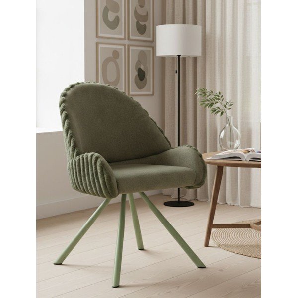 Zeleni oblazinjeni jedilni stoli v kompletu z nasloni za roke 2 ks Stockholm – Mauro Ferretti-image-1