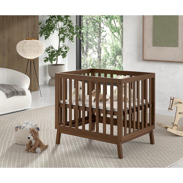 Rjava stajica iz masivnega bora 95x75 cm Sezane – Vipack-image-1