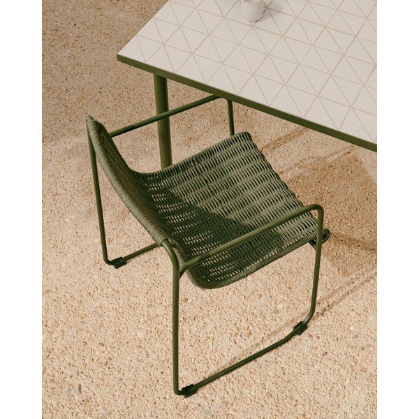 Zelen kovinski vrtni stol Maurina – Kave Home-image-1