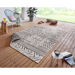 Črno-krem zunanja preproga NORTHRUGS Biri, 200 x 290 cm