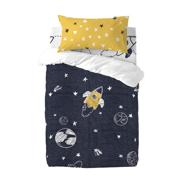 Otroška bombažna posteljnina Mr. Fox Starspace, 100 x 120 cm