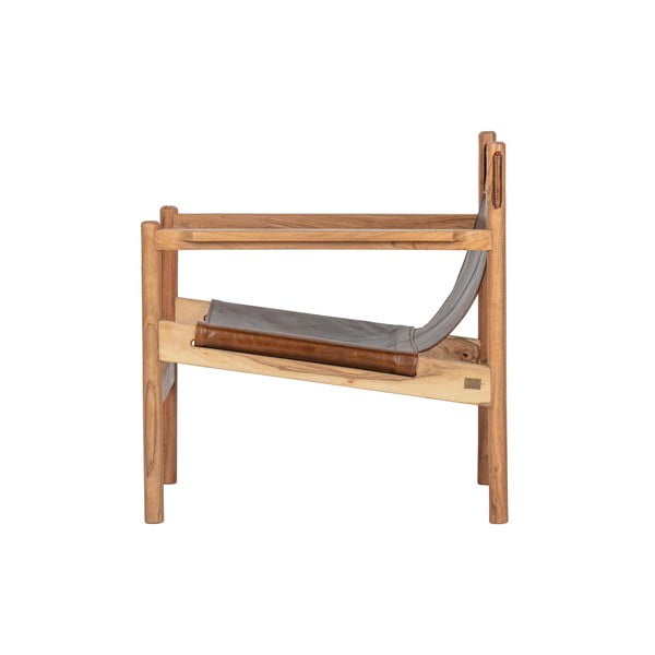 Rjav fotelj iz bivoljega usnja BePureHome Chill-image-2