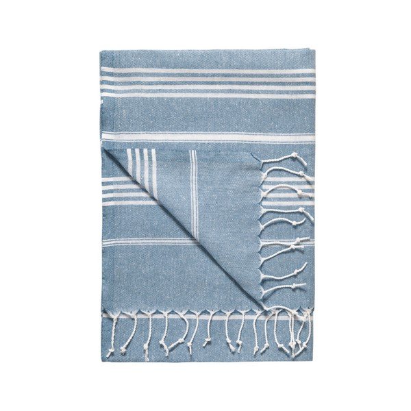 Modra brisača za hamam Kate Louise Classic, 180 x 100 cm-image-4