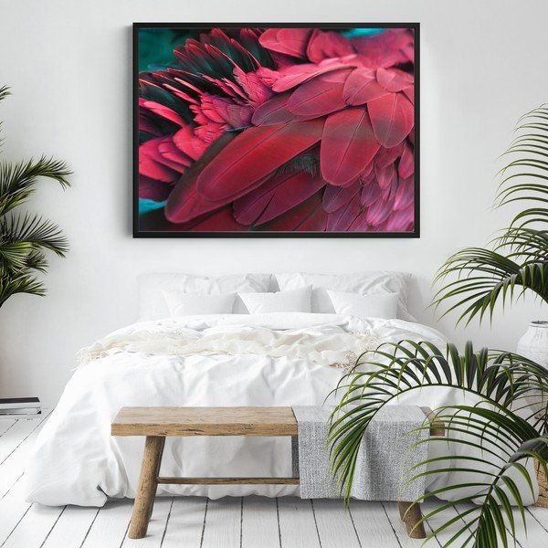 Plakat DecoKing Feathers Red, 100 x 70 cm-image-2