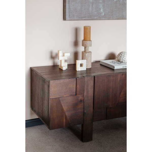 TV omarica iz masivnega lesa v temni naravni barvi 188x60x45 cm Bruneau – Dutchbone-image-4