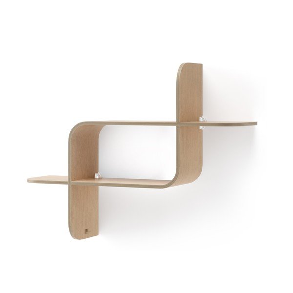 Nadstropna polica iz lesa kavčukovca v naravni barvi Montage - Umbra-image-2