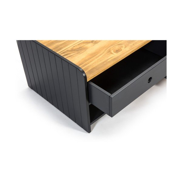 Siva kavna mizica z vrhom iz borovega lesa Marckeric Monte-image-3