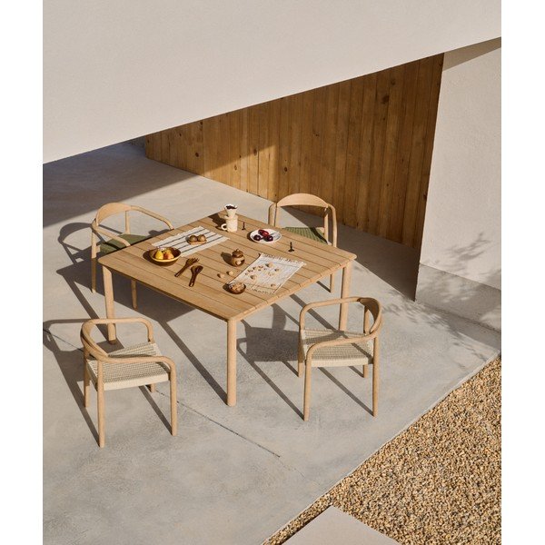 Vrtna miza iz masivne akacije 135x135 cm Sori – Kave Home-image-1