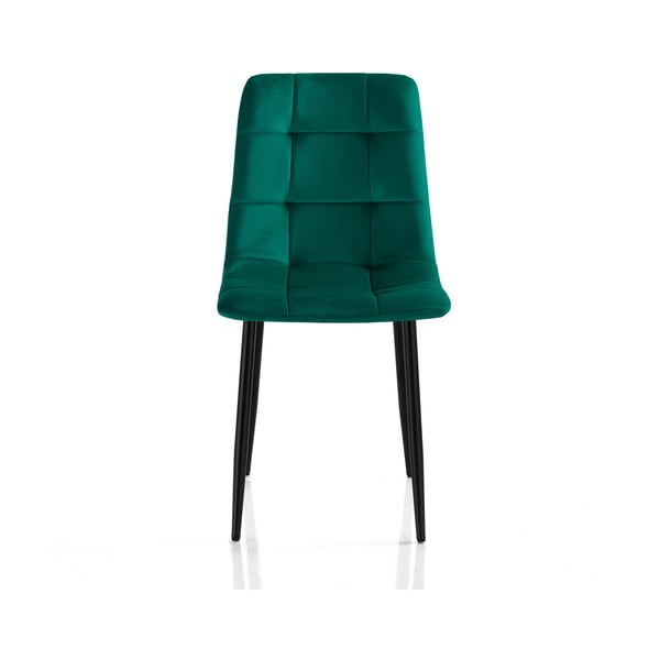 Zeleni žametni jedilni stoli v kompletu 2 ks Faffy – Tomasucci