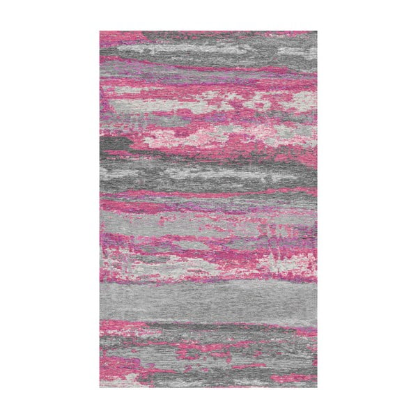 Vintage siva in roza preproga, 110 x 160 cm