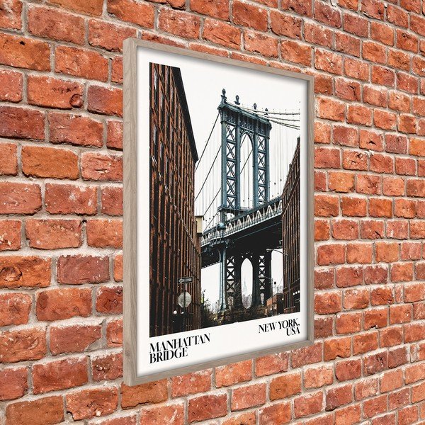 Tiskana slika z okvirjem 50x70 cm NY Bridge – Styler-image-3