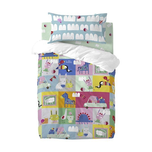 Otroška bombaćna rjuha Moshi Moshi Patchwork Animal, 60 x 120 cm-image-2