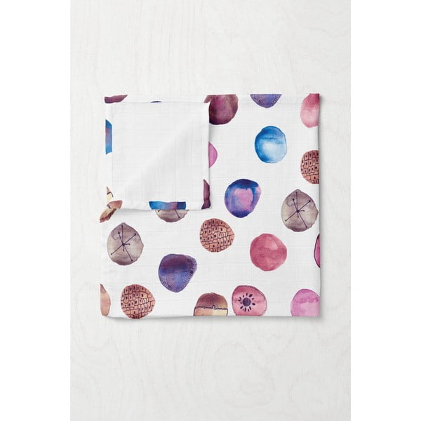 Bela otroška odeja iz muslina 75x100 cm Shells – Mijolnir-image-1