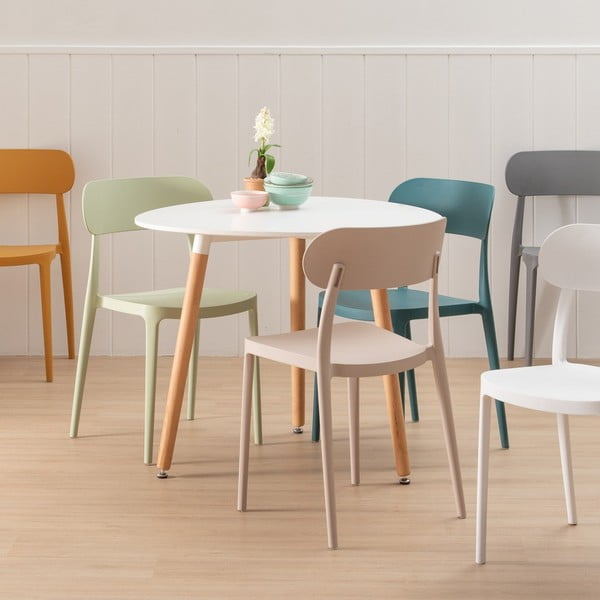 Sivi plastični jedilni stoli v kompletu 2 ks – Ixia-image-2