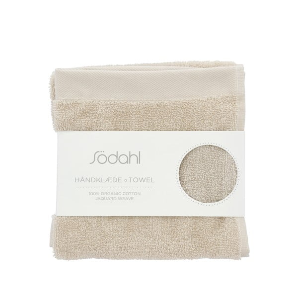 Bež frotirna bombažna brisača 40x60 cm Comfort – Södahl-image-3