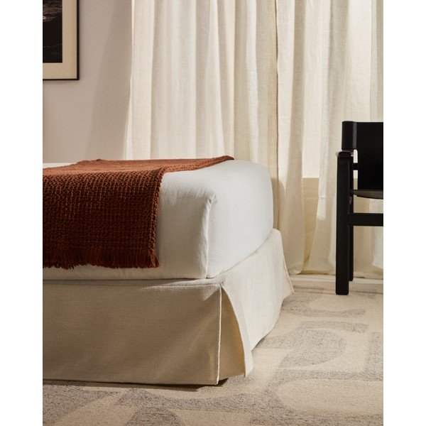 Bela oblazinjena zakonska postelja 180x200 cm Jaira – Kave Home-image-2