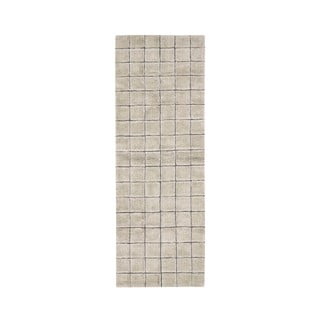 Bež ročno tkan volnen tekač 80x230 cm Mosaic Sandstone – Lorena Canals