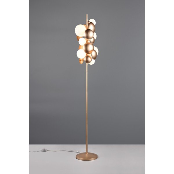 Bela/zlata stoječa svetilka s steklenim senčnikom (višina 155 cm) Bubble – Trio Select-image-2