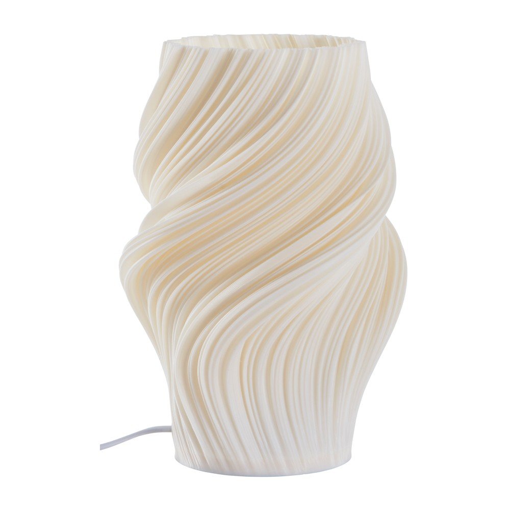 Bela plastična namizna svetilka (višina 27 cm) Calais