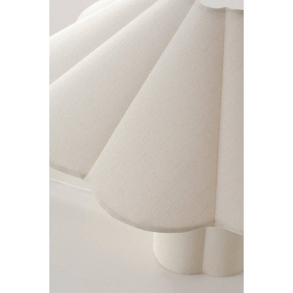 Kremno bela lanena namizna svetilka (višina 38 cm) Gerd – Jotex-image-4