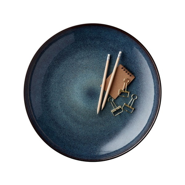 Črna/modra skleda iz kamenine ø 40 cm Gastro Dark Blue/Black – Bitz-image-4