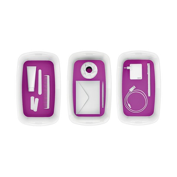 Belo-vijolična škatla za shranjevanje s pokrovom Leitz Office, prostornina 5 l-image-2