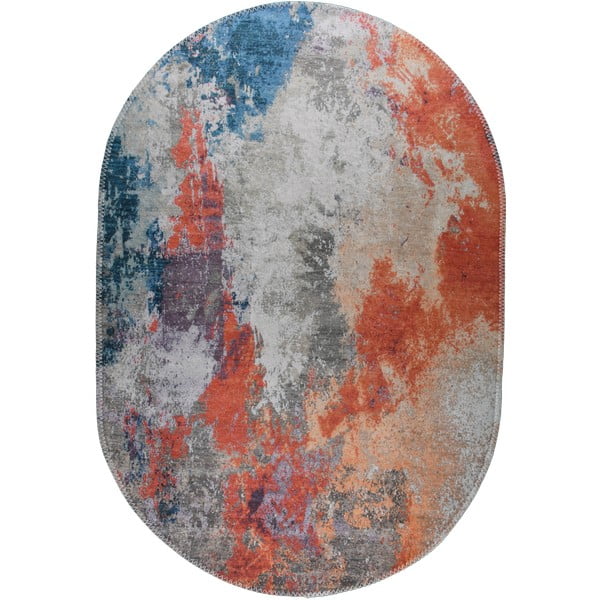 Modra/oranžna pralna preproga 80x120 cm – Vitaus