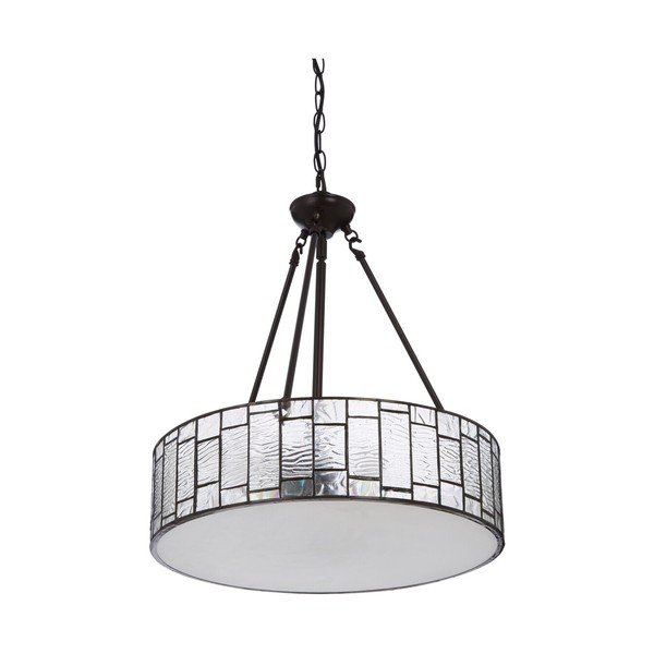 Kovinska viseča svetilka s steklenim senčilom ø 46 cm Waldorf – Premier Housewares-image-2