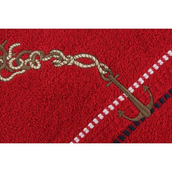 Komplet 2 brisač Marina Red Cipa, 50x90 cm-image-1