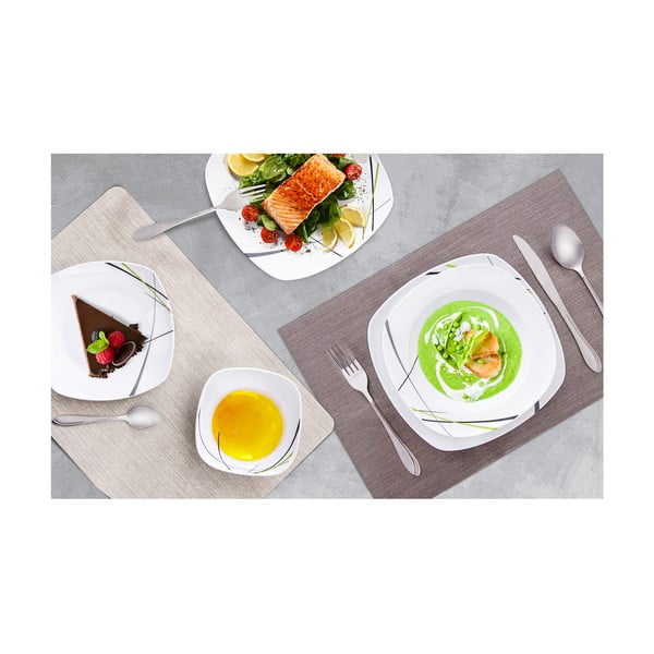 Pribor iz nerjavečega jekla v srebrni barvi 24 ks Satin – Orion-image-2