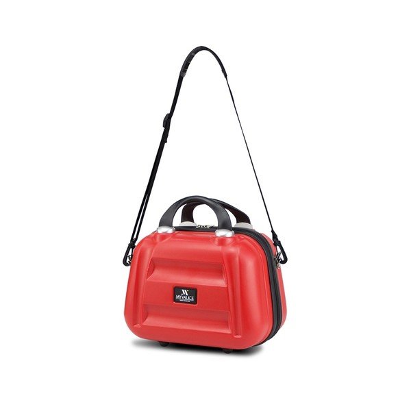 Rdeč ženski potovalni kovček My Valice SMART BAG LASSO Make Up & Hand Suitcase-image-1