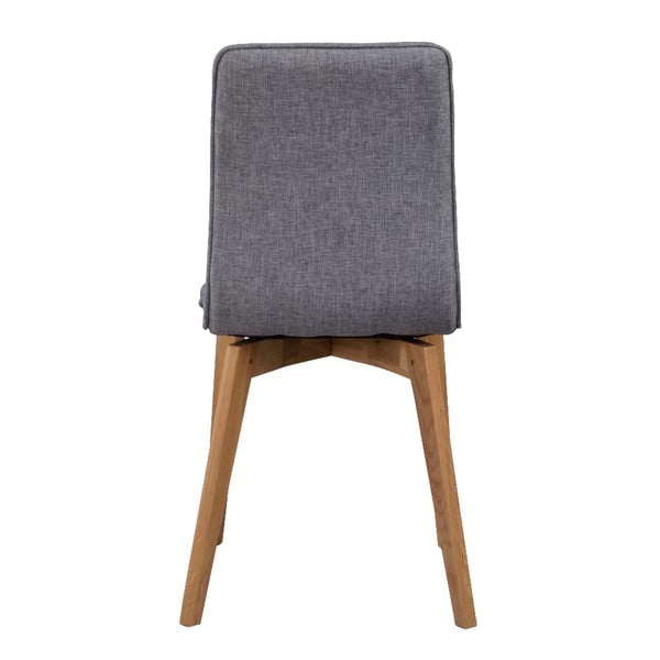 Siv jedilni stol z rjavimi nogami Rowico Grace-image-1