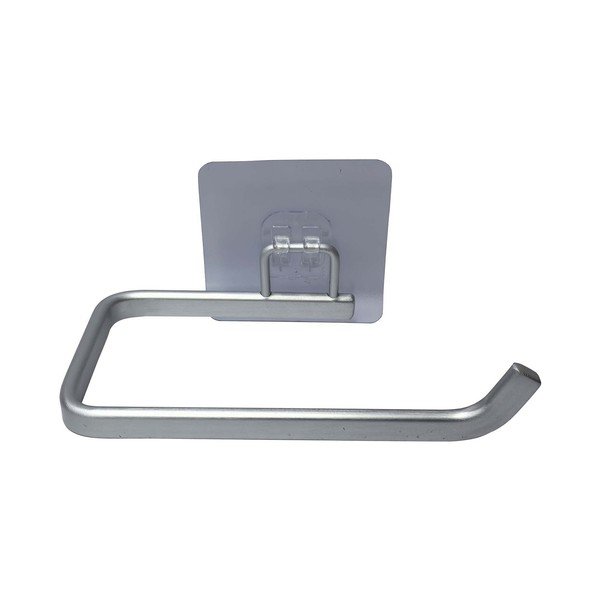 Kovinsko držalo za toaletni papir v sijajno srebrni barvi z namestitvijo brez vrtanja Filaire Aluminium – douceur d'intérieur