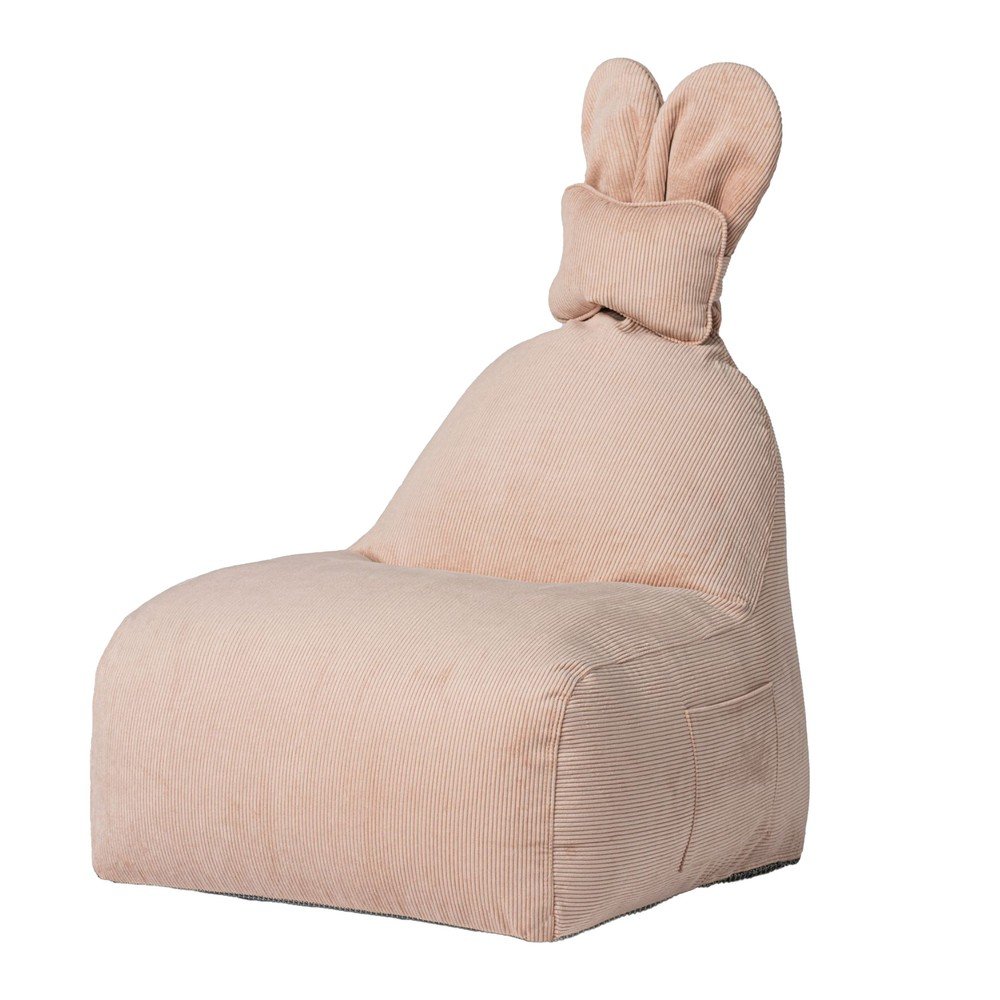 Svetlo rožnata otroška vreča za sedenje Funny Bunny