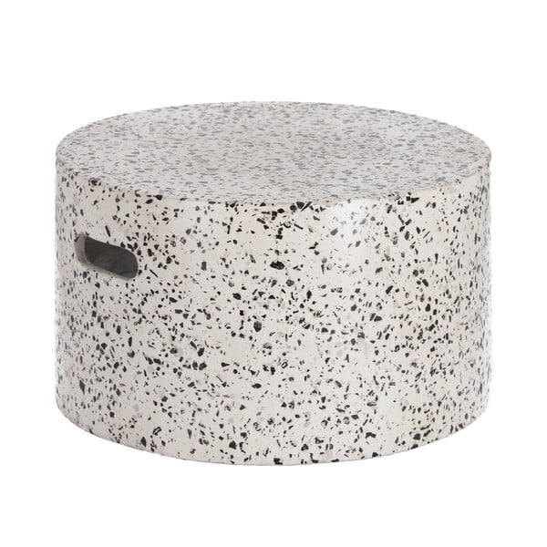 Bela betonska dodatna miza Kave Home Jenell, ⌀ 52 cm