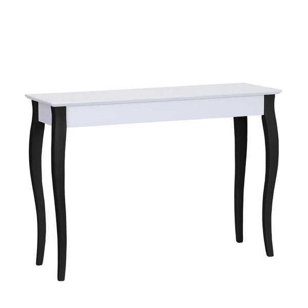 Bela konzolna mizica s črnimi nogami Ragaba Lilo, širina 105 cm
