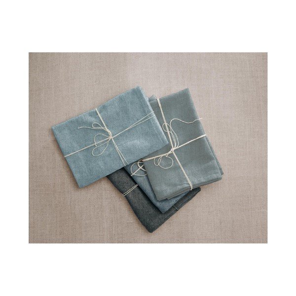 Komplet 4 prtičkov z mešanico lanu Really Nice Things Blue Gradient, 43 x 43 cm-image-1