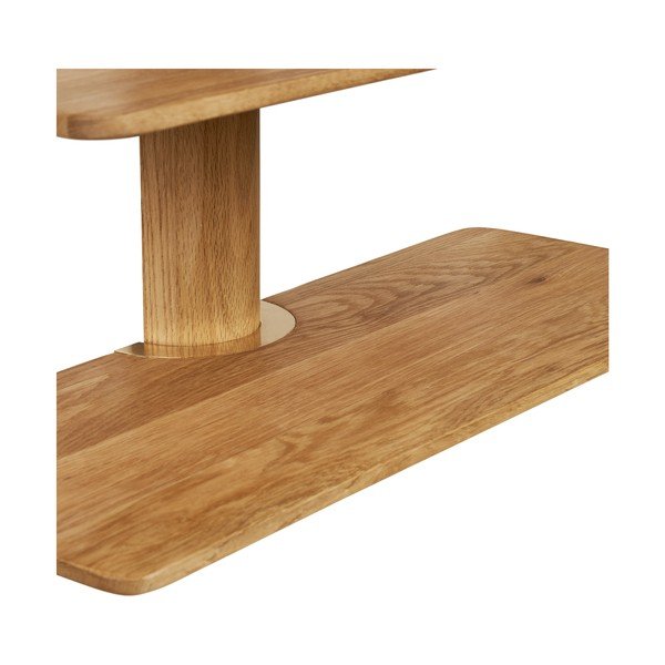 Večnivojska polica iz masivnega hrasta v svetli naravni barvi 55 cm Calcata – House Nordic-image-4