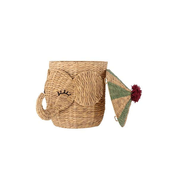 Otroška škatla za shranjevanje iz vodne hijacinte v naravni barvi ø 35x50 cm Bobo – Bloomingville Mini-image-2