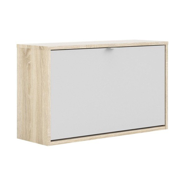 Bela preklopna stenska omarica za čevlje v hrastovem dekorju Shoes – Tvilum