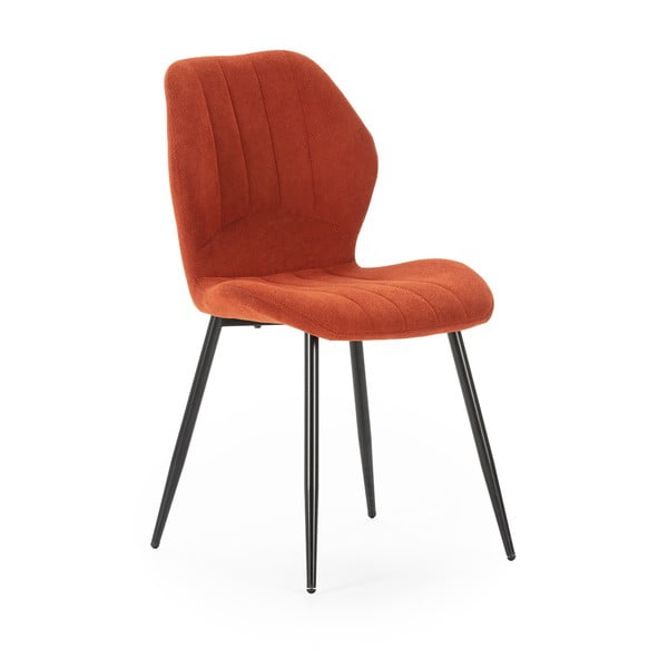 Opečnato oranžni jedilni stoli v kompletu 4 ks Milu – Marckeric